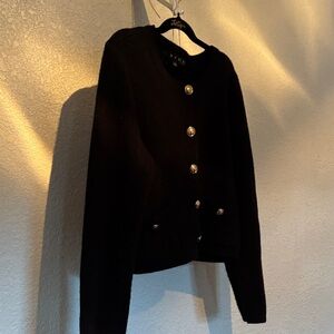 HYFVE Black sweater with Gold Buttons
